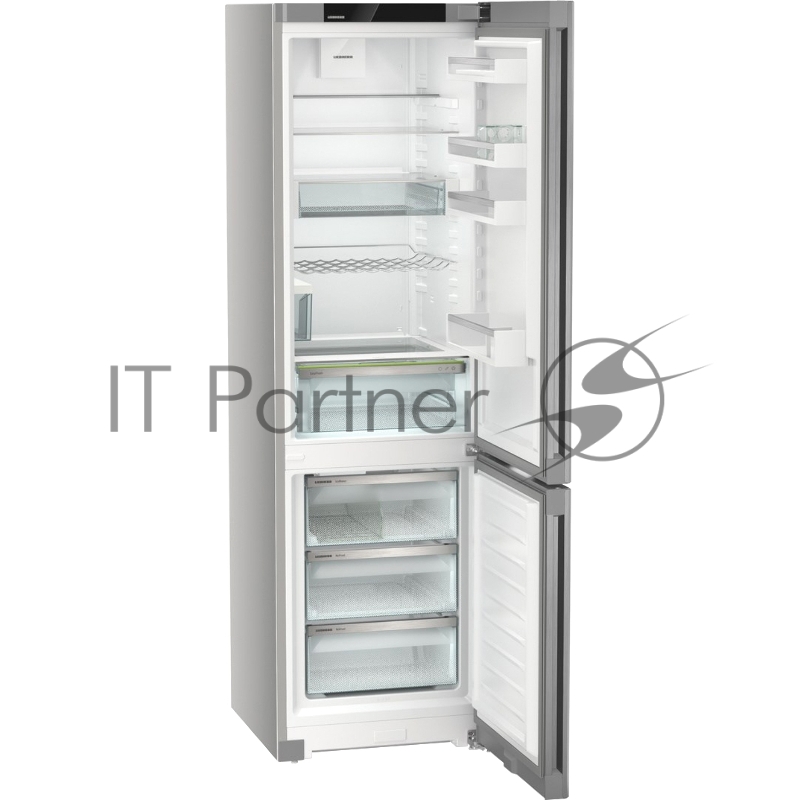 Холодильники LIEBHERR/ Plus, EasyFresh, МК NoFrost, 3 контейнера МК, в. 201,5 см, ш. 60 см, класс ЭЭ A++, внутренние ручки, двери SteelFinish, дисплей на двери, IceMaker-Tank