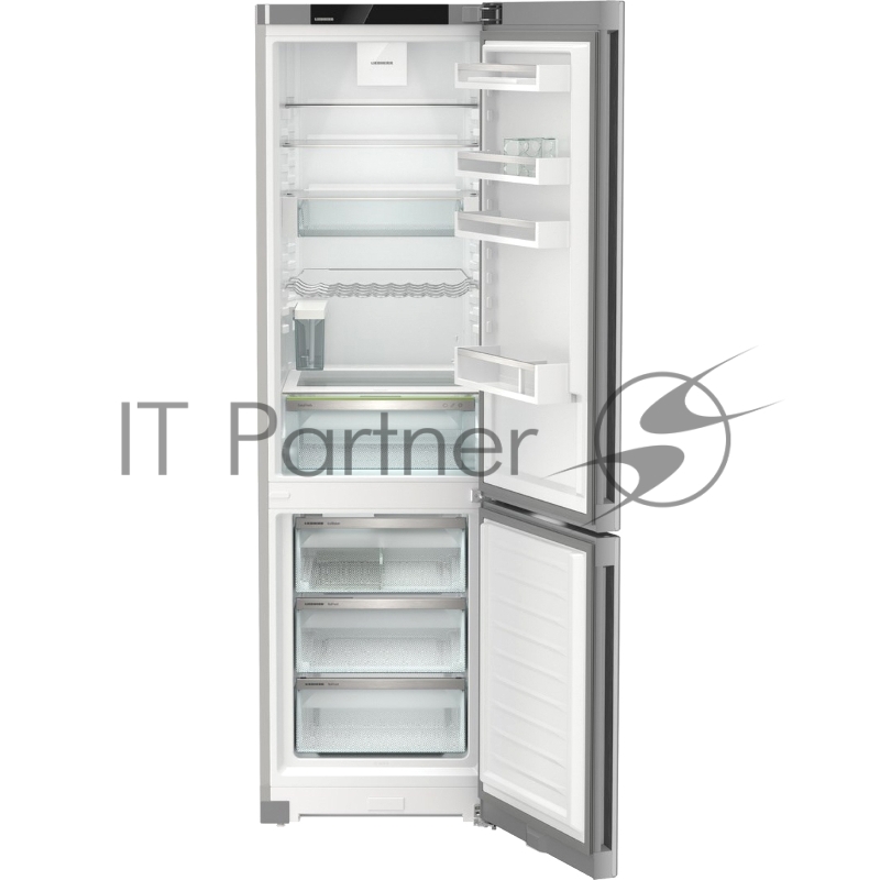 Холодильники LIEBHERR/ Plus, EasyFresh, МК NoFrost, 3 контейнера МК, в. 201,5 см, ш. 60 см, класс ЭЭ A++, внутренние ручки, двери SteelFinish, дисплей на двери, IceMaker-Tank