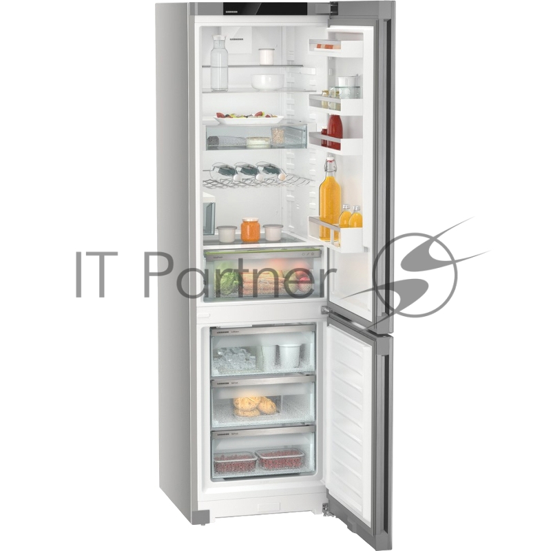 Холодильники LIEBHERR/ Plus, EasyFresh, МК NoFrost, 3 контейнера МК, в. 201,5 см, ш. 60 см, класс ЭЭ A++, внутренние ручки, двери SteelFinish, дисплей на двери, IceMaker-Tank