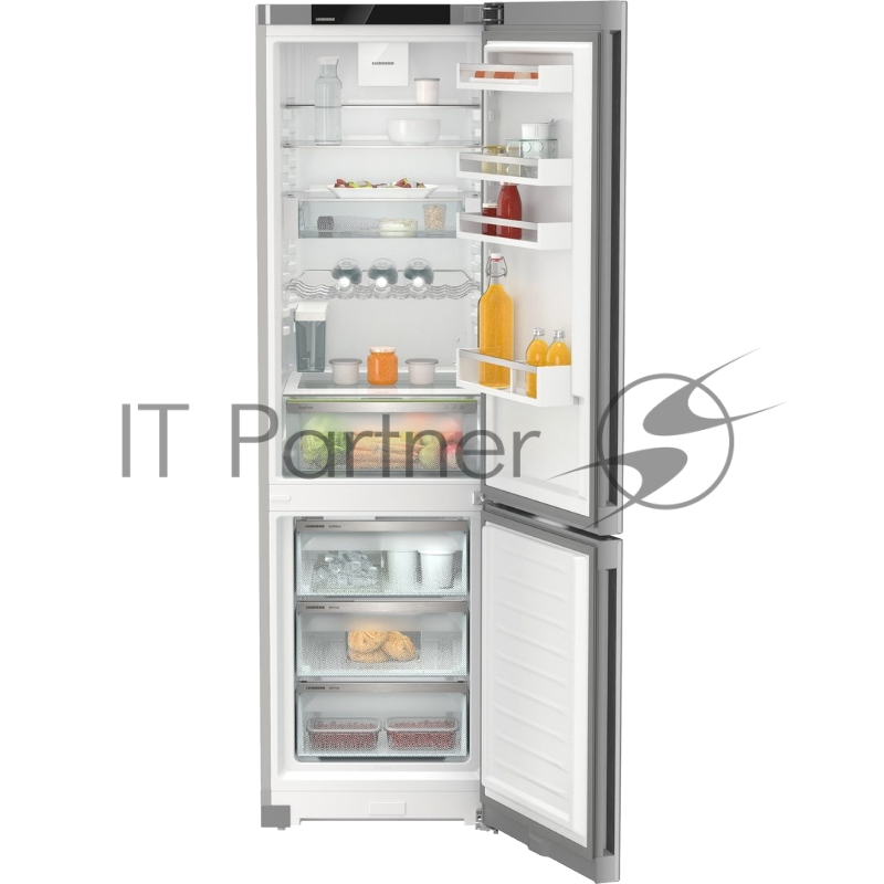 Холодильники LIEBHERR/ Plus, EasyFresh, МК NoFrost, 3 контейнера МК, в. 201,5 см, ш. 60 см, класс ЭЭ A++, внутренние ручки, двери SteelFinish, дисплей на двери, IceMaker-Tank