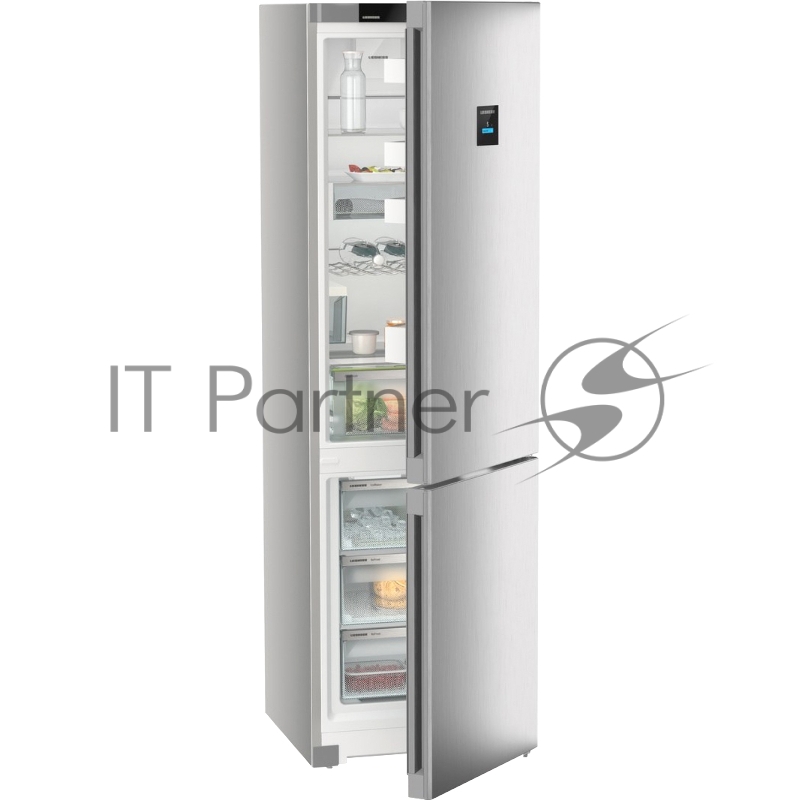 Холодильники LIEBHERR/ Plus, EasyFresh, МК NoFrost, 3 контейнера МК, в. 201,5 см, ш. 60 см, класс ЭЭ A++, внутренние ручки, двери SteelFinish, дисплей на двери, IceMaker-Tank