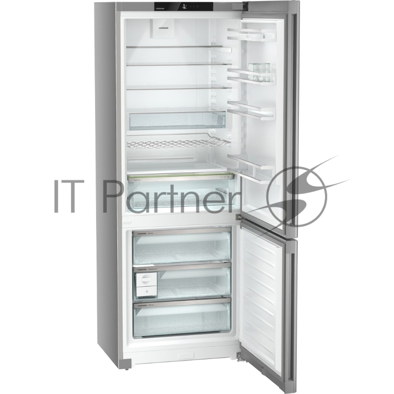 Холодильники LIEBHERR/ Plus, EasyFresh, МК NoFrost, 3 контейнера МК, в. 201,5 см, ш. 75 см, класс ЭЭ A++, внутренние ручки, цвет Steel Finish,,полезный объём: 474 л (346 л + 128 л)