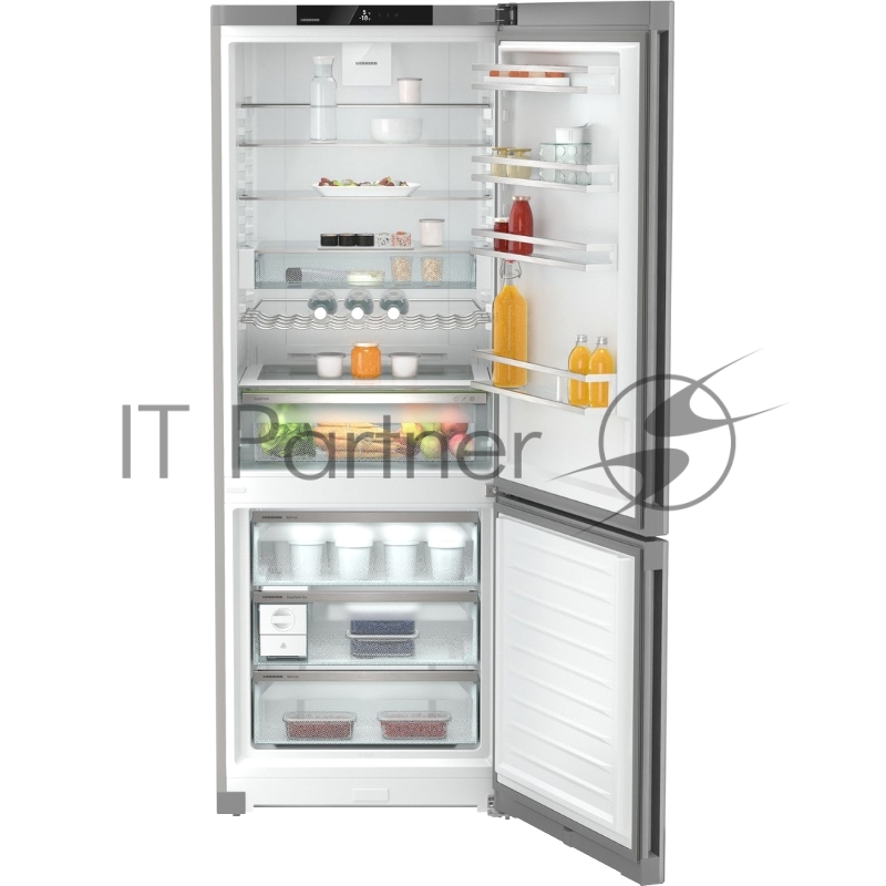 Холодильники LIEBHERR/ Plus, EasyFresh, МК NoFrost, 3 контейнера МК, в. 201,5 см, ш. 75 см, класс ЭЭ A++, внутренние ручки, цвет Steel Finish,,полезный объём: 474 л (346 л + 128 л)