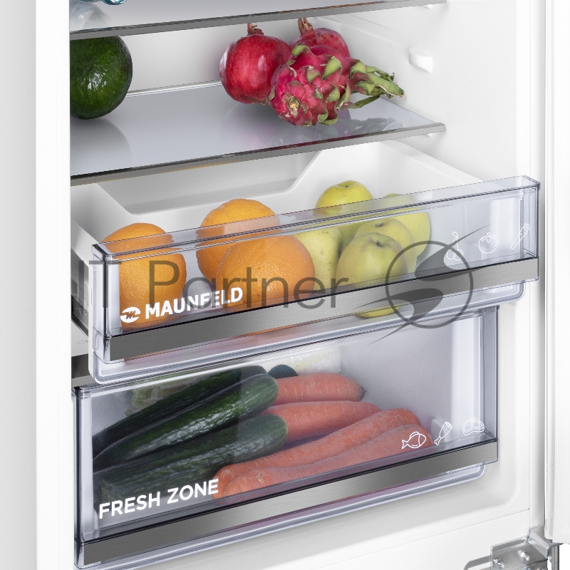 Холодильник-морозильник встраиваемый MAUNFELD MBF193NFFWGR