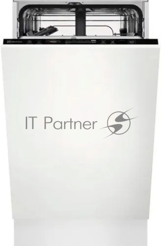 Встраиваемая посудомоечная машина ELECTROLUX/ Встраиваемая посудомоечная машина 45 см, загрузка на 9 комплектов посуды, сенсорное управление, 8 программ, 44.6x55x82 см, черный цвет, сушка: с открыванием дверцы, индикация на полу: луч