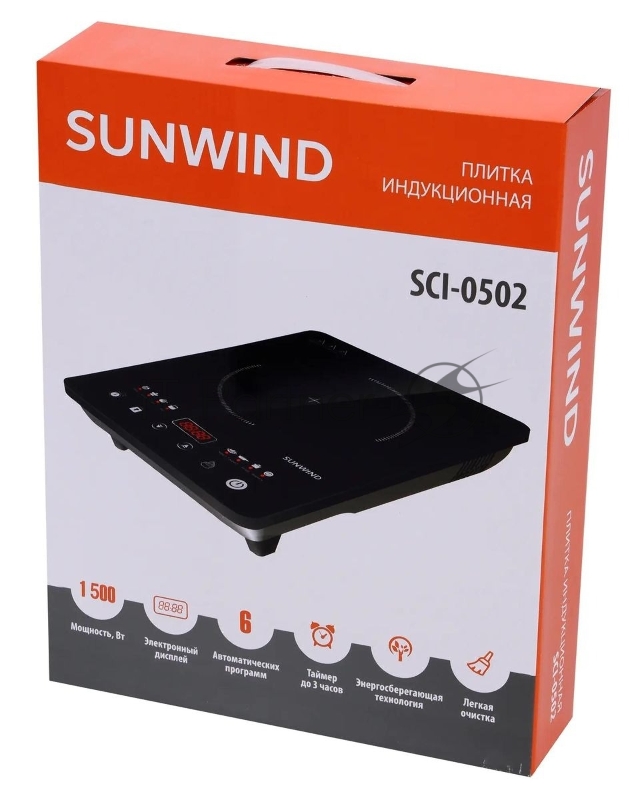 Плита Индукционная SunWind SCI-0502 черный стеклокерамика (настольная)
