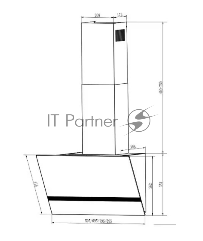 Вытяжка ELIKOR RISE BK 60 BLACK