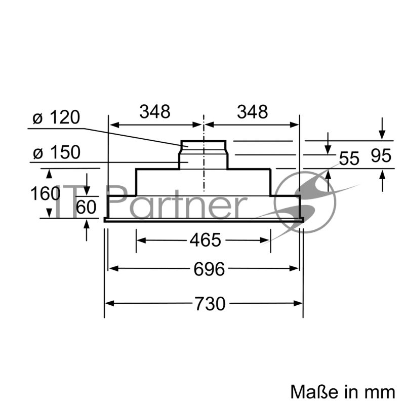 Встраивамая вытяжка,ширина 75см,производительность до 639 м3/ч., 2 мотора, 3 ступени + интенсивный режим, LED-освещение (2 х 2,15 Вт), ползунковый переключатель