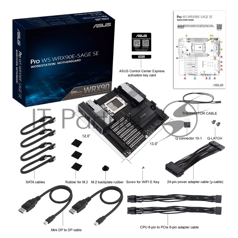 Материнская плата ASUS PRO WS WRX90E-SAGE SE /AMD STR5,WRX90,PCIE 5.0,WS MB