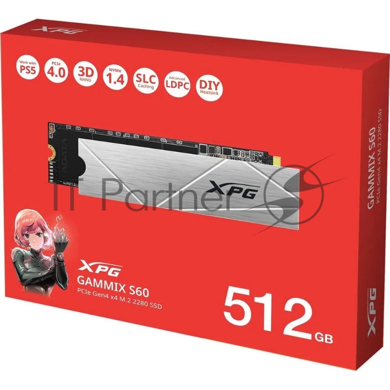 Жесткий диск SSD ADATA M.2 2280 512GB AGAMMIXS60-512G-CS