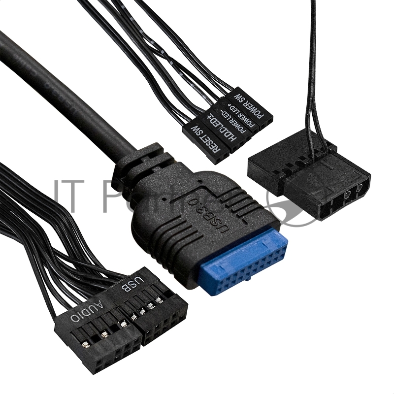 Корпус Minitower ExeGate mEVO-7803 (mATX, без БП, 2*USB+1*USB3.0, HD аудио, черный, 2 вент. 12см с RGB подсветкой)