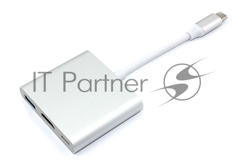 Адаптер Type-C на USB, HDMI 4K Type-С для MacBook, серебро