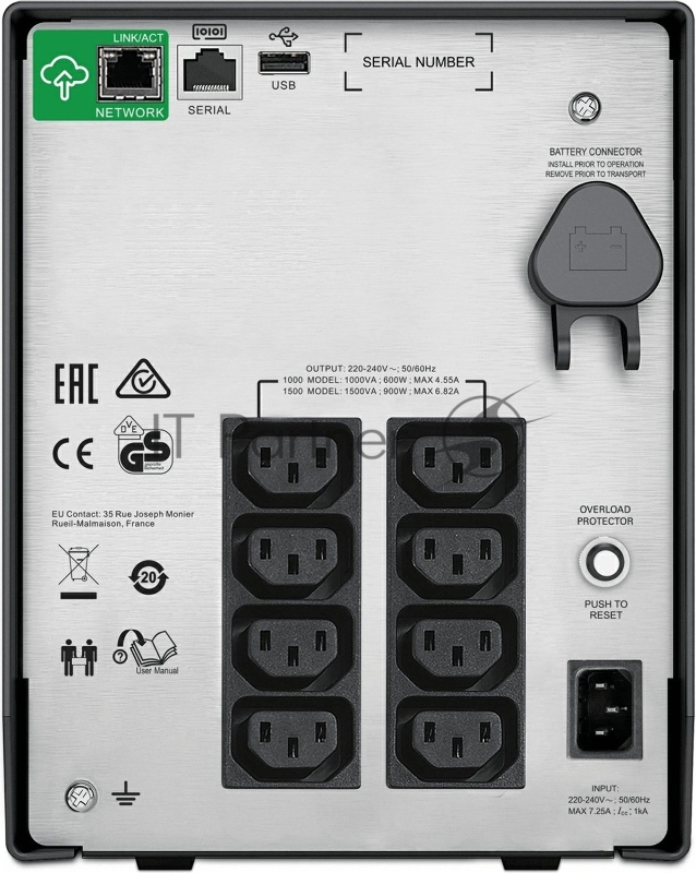 Источник бесперебойного питания APC Smart-UPS C SMC1000IC 600Вт 1000ВА черный