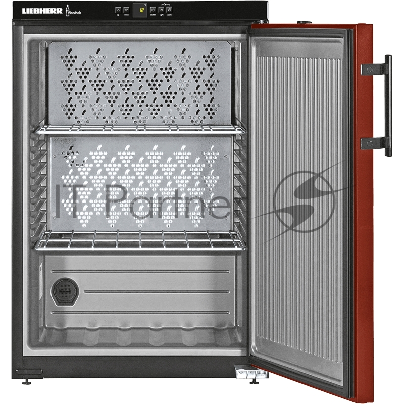 Винный шкаф LIEBHERR/ Климатический винный шкаф Vinothek , 60x61.3x89 см, 66 бутылок, корпус черный с дверью красного цвета
