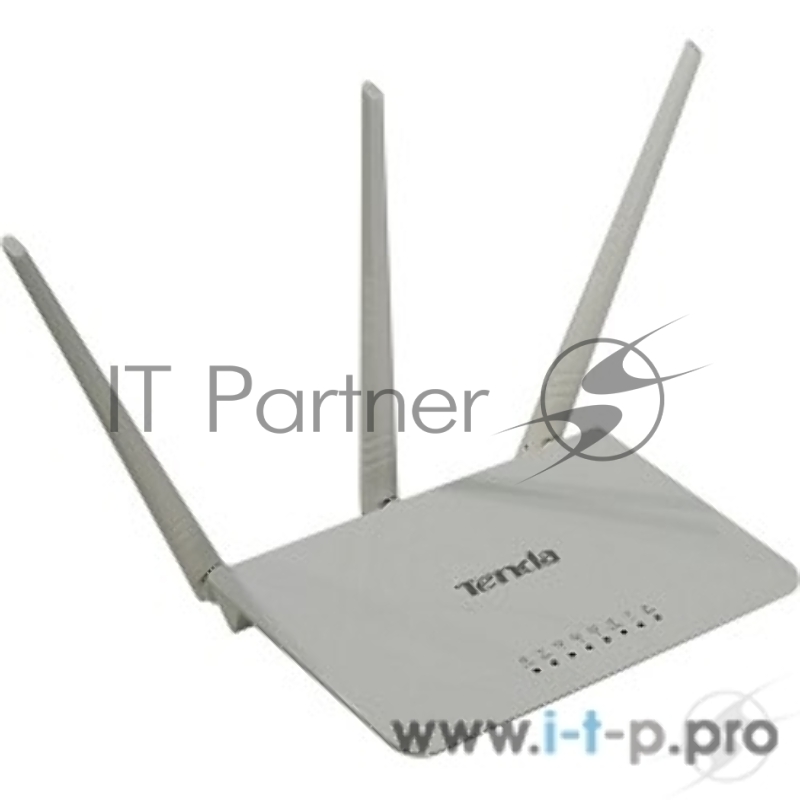 Сетевое оборудование TENDA F3 маршрутизатор 802.11n, до300Мбит/с, 2T2R, LAN: 3х10/100Мбит/с, WAN: 1х10/100Мбит/c, 3 внешние антенны 5дБи.
