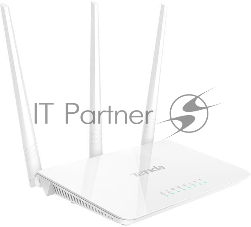Сетевое оборудование TENDA F3 маршрутизатор 802.11n, до300Мбит/с, 2T2R, LAN: 3х10/100Мбит/с, WAN: 1х10/100Мбит/c, 3 внешние антенны 5дБи.