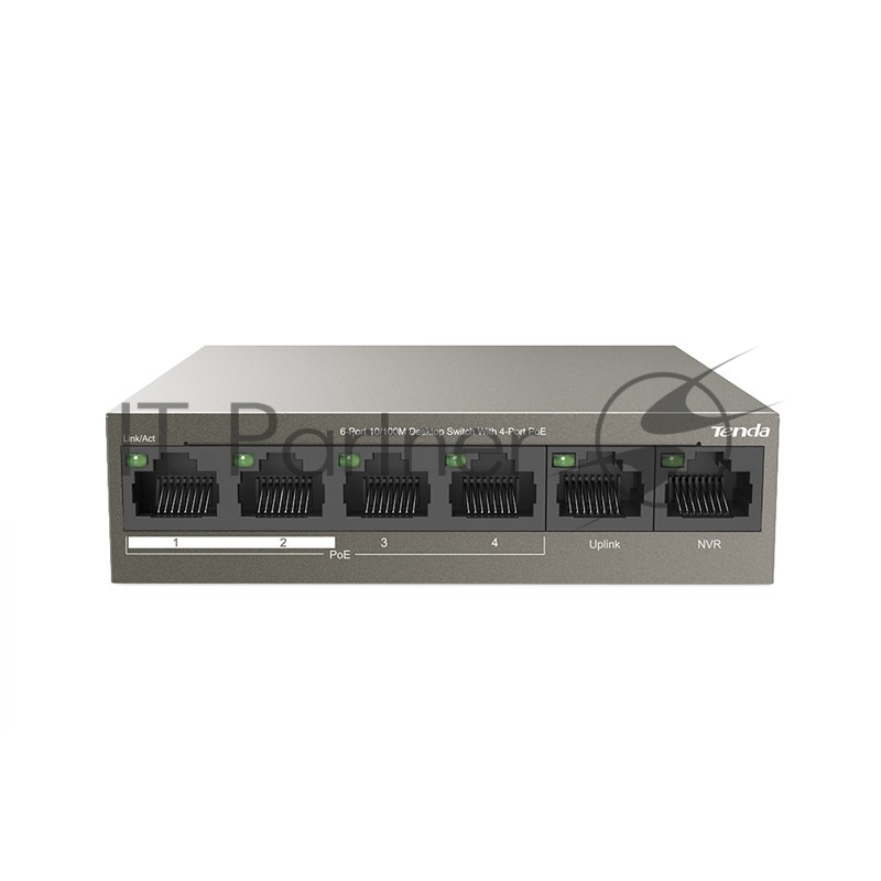 Коммутатор Tenda TEF1106P-4-63W 6PORT 100M 4POE