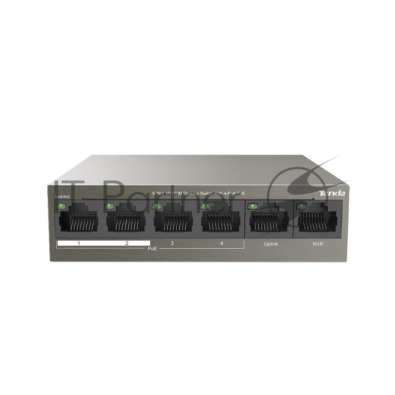 Коммутатор Tenda TEF1106P-4-63W 6PORT 100M 4POE