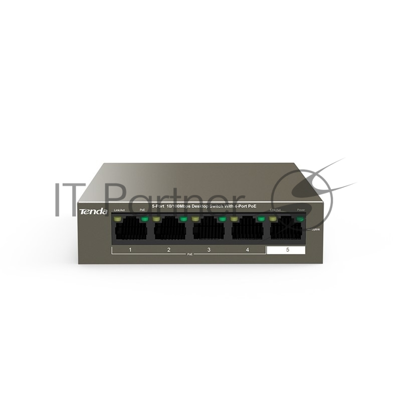 Коммутатор Tenda TEF1105P-4-63W 5PORT 10/100M