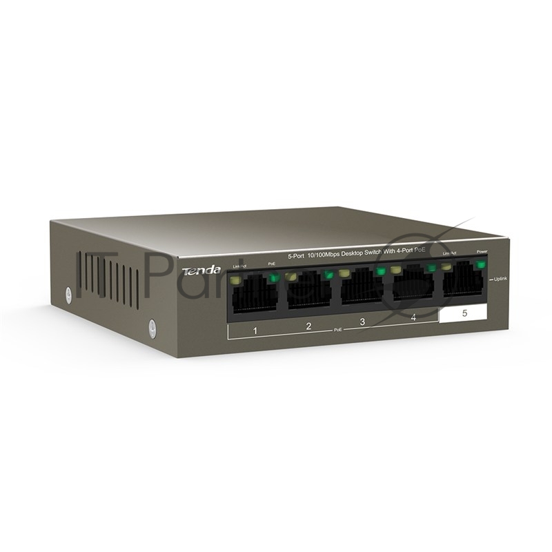 Коммутатор Tenda TEF1105P-4-63W 5PORT 10/100M