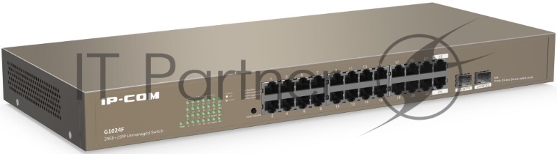 Коммутатор в стойку, 24*1Gbit RJ45, 2 SFP IP-COM G1024F