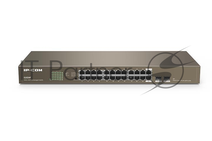 Коммутатор в стойку, 24*1Gbit RJ45, 2 SFP IP-COM G1024F
