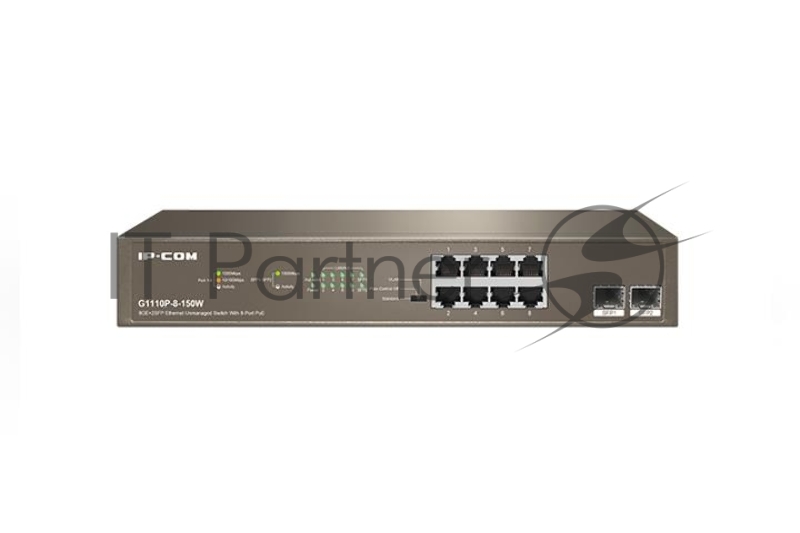 Коммутатор 8PORT 1000M POE G1110P-8-150W IP-COM