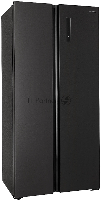 Холодильник Hiberg RFS-480DX NFB инвертер графитовый черный Side-by-Side двухкамерный 271/165л морозилка сбоку