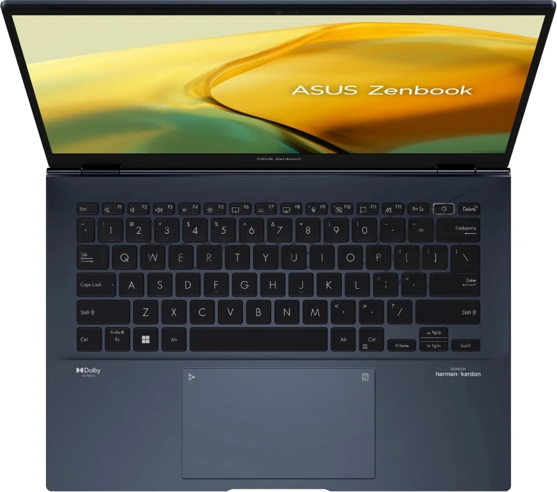 Ноутбук Asus Zenbook 14 UX3402VA-KP696 Core i5 13500H 16Gb SSD512Gb Intel Iris Xe graphics 14 IPS WQXGA (2560x1600) noOS blue WiFi BT Cam Bag (90NB10G1-M014W0)