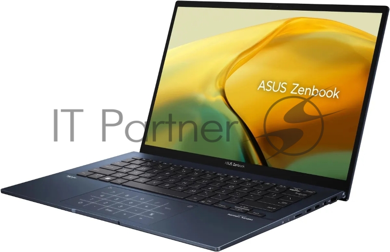Ноутбук Asus Zenbook 14 UX3402VA-KP696 Core i5 13500H 16Gb SSD512Gb Intel Iris Xe graphics 14 IPS WQXGA (2560x1600) noOS blue WiFi BT Cam Bag (90NB10G1-M014W0)