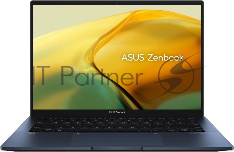 Ноутбук Asus Zenbook 14 UX3402VA-KP696 Core i5 13500H 16Gb SSD512Gb Intel Iris Xe graphics 14 IPS WQXGA (2560x1600) noOS blue WiFi BT Cam Bag (90NB10G1-M014W0)