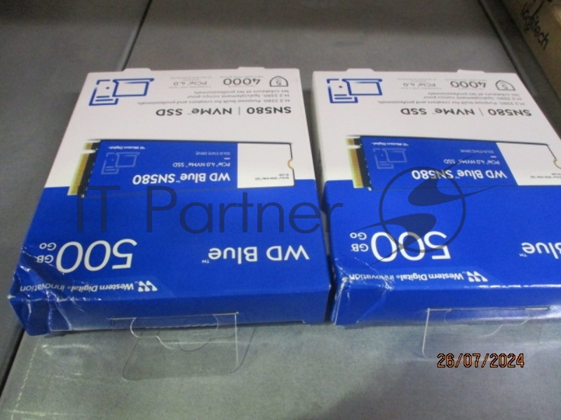 Твердотельный накопитель SSD Western Digital M.2 2280 500GB Blue SN580 WDS500G3B0E PCIe Gen4x4 with NVMe, 3D TLC NAND