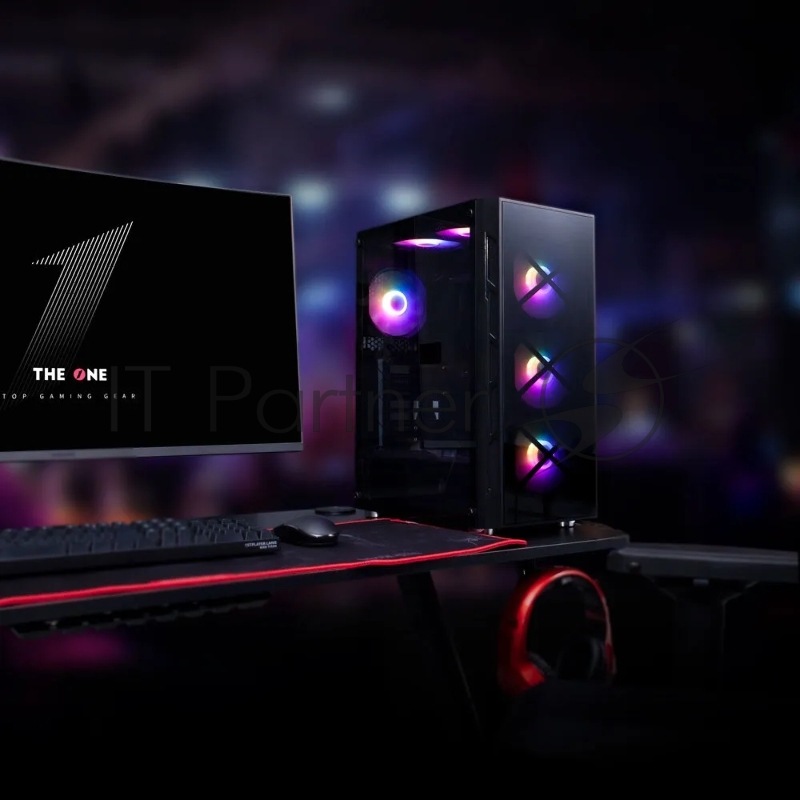 Корпус 1STPLAYER FIREBASE XP Black / ATX / 4x120mm LED fans / XP-BK-4F1