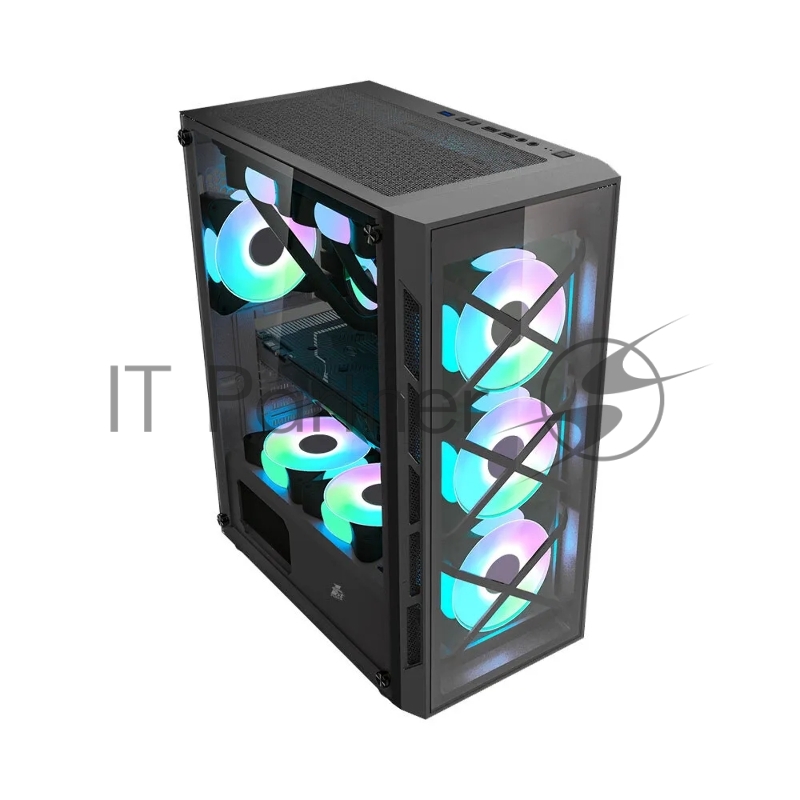 Корпус 1STPLAYER FIREBASE XP Black / ATX / 4x120mm LED fans / XP-BK-4F1