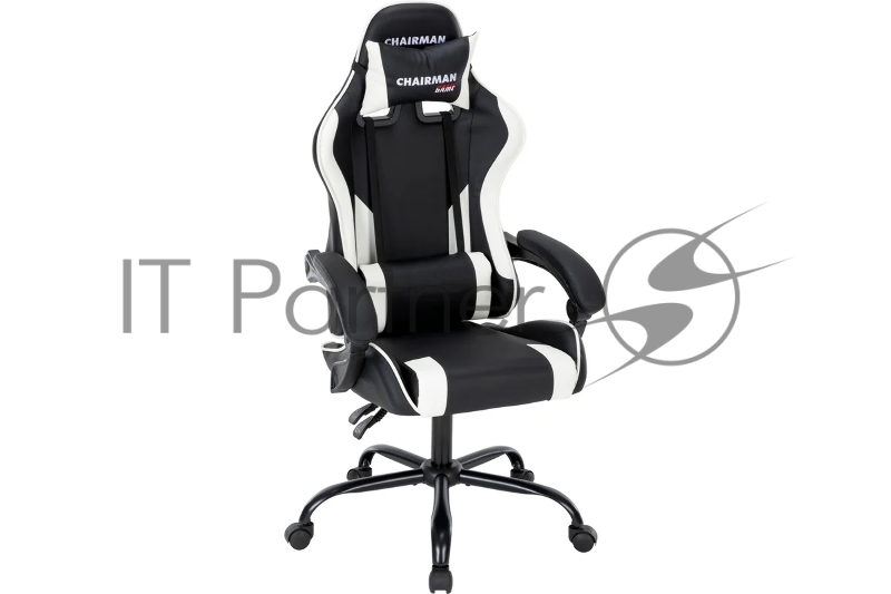 Офисное кресло Chairman CH41 экокожа, черно-белый (7145957)
