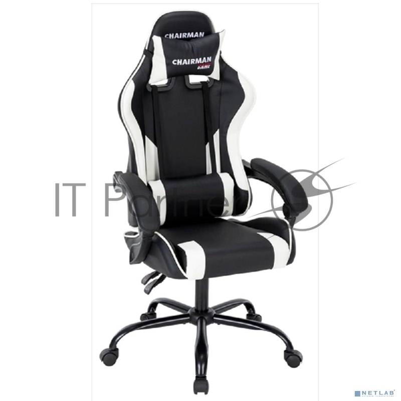 Офисное кресло Chairman CH41 экокожа, черно-белый (7145957)