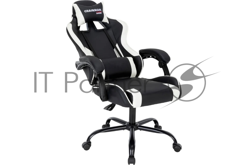 Офисное кресло Chairman CH41 экокожа, черно-белый (7145957)