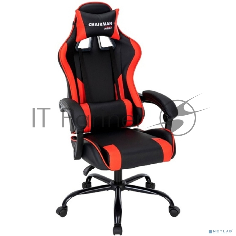 Офисное кресло Chairman CH41 экокожа, черно-красный (7145959)