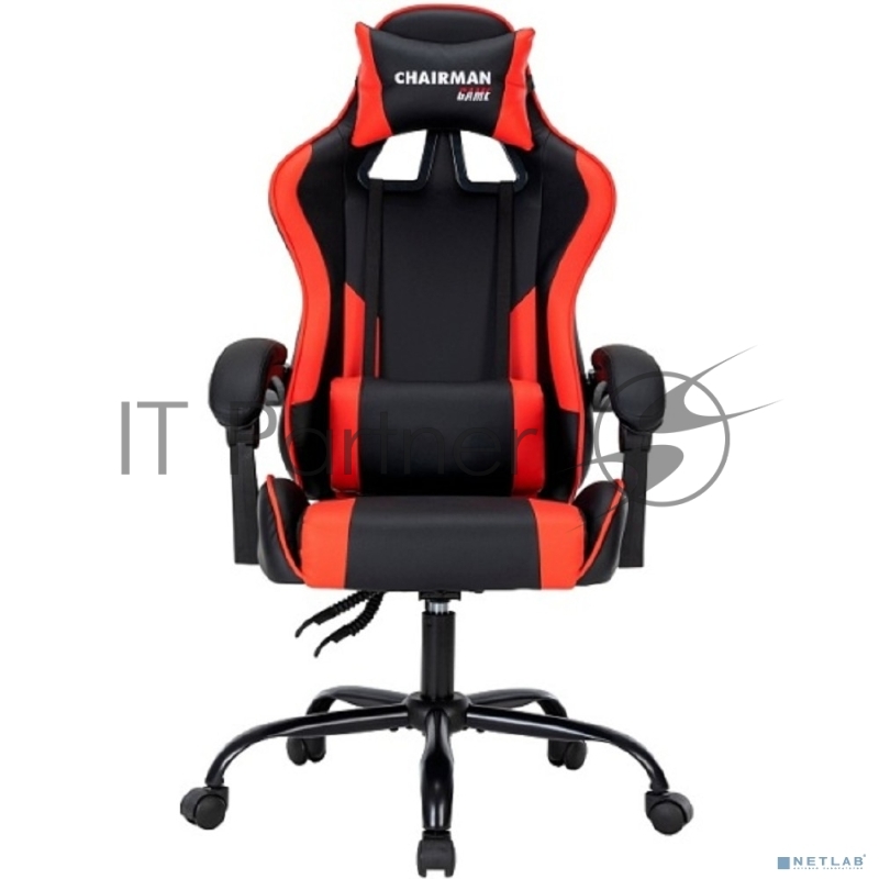 Офисное кресло Chairman CH41 экокожа, черно-красный (7145959)