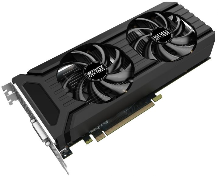 Видеокарта Palit GeForce GTX 1060 Dual 3ГБ (GeForce GTX 1060, DDR5, DVI, HDMI, 3xDP) (PCI-E)