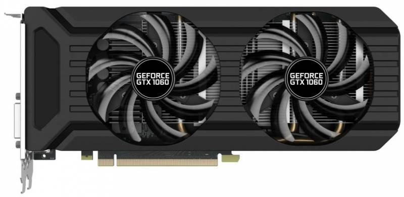 Видеокарта Palit GeForce GTX 1060 Dual 3ГБ (GeForce GTX 1060, DDR5, DVI, HDMI, 3xDP) (PCI-E)