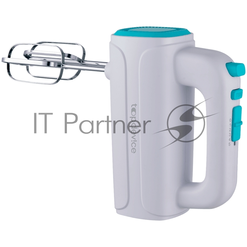 Topdevice Ручной миксер HM2 /300 Вт/Турборежим/ 5 скоростей/1 м/бело-голубой