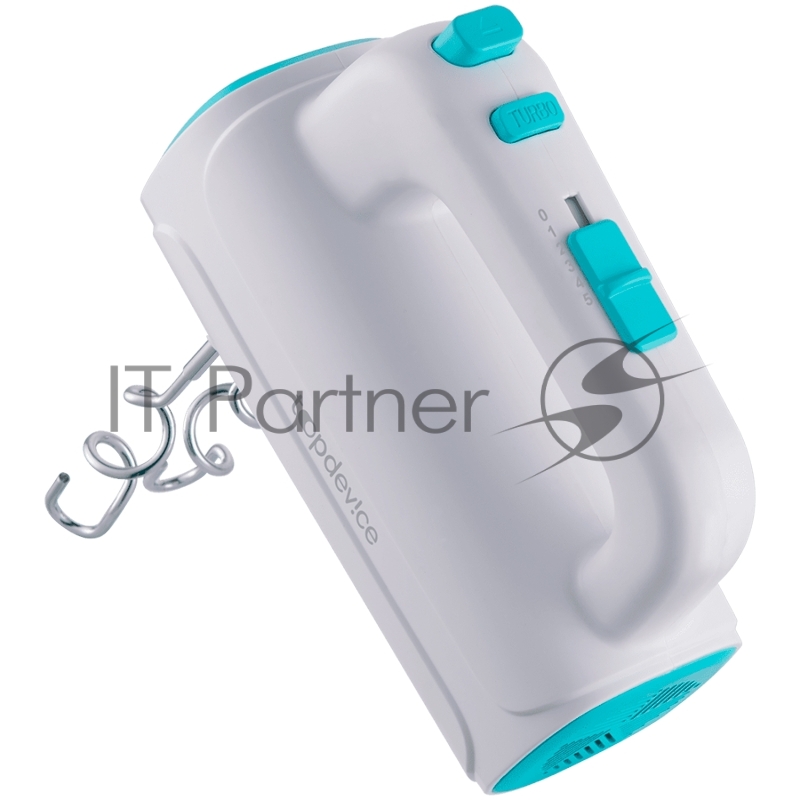 Topdevice Ручной миксер HM2 /300 Вт/Турборежим/ 5 скоростей/1 м/бело-голубой