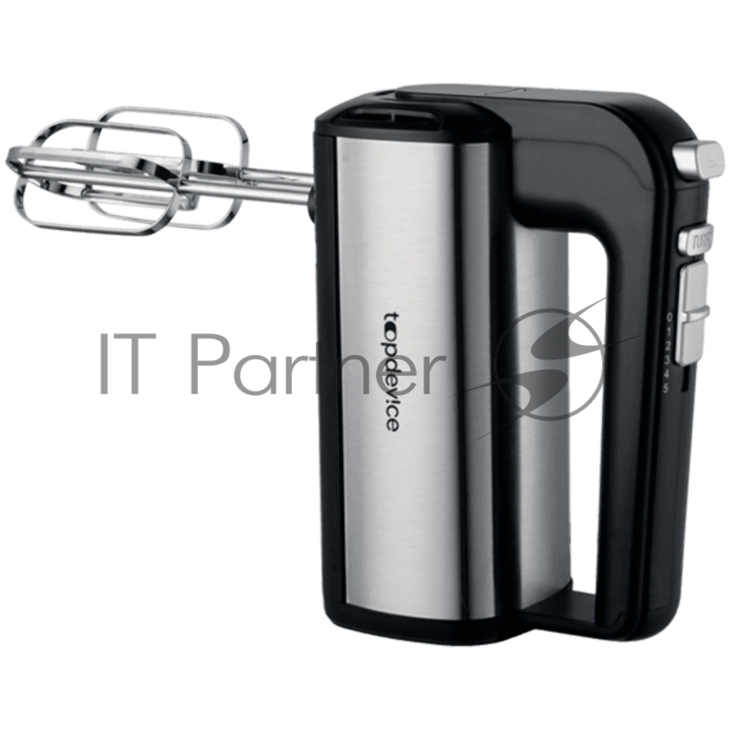 Topdevice Ручной миксер HM1 /350 Вт/Турборежим/ 5 скоростей/1 м/черно-серый