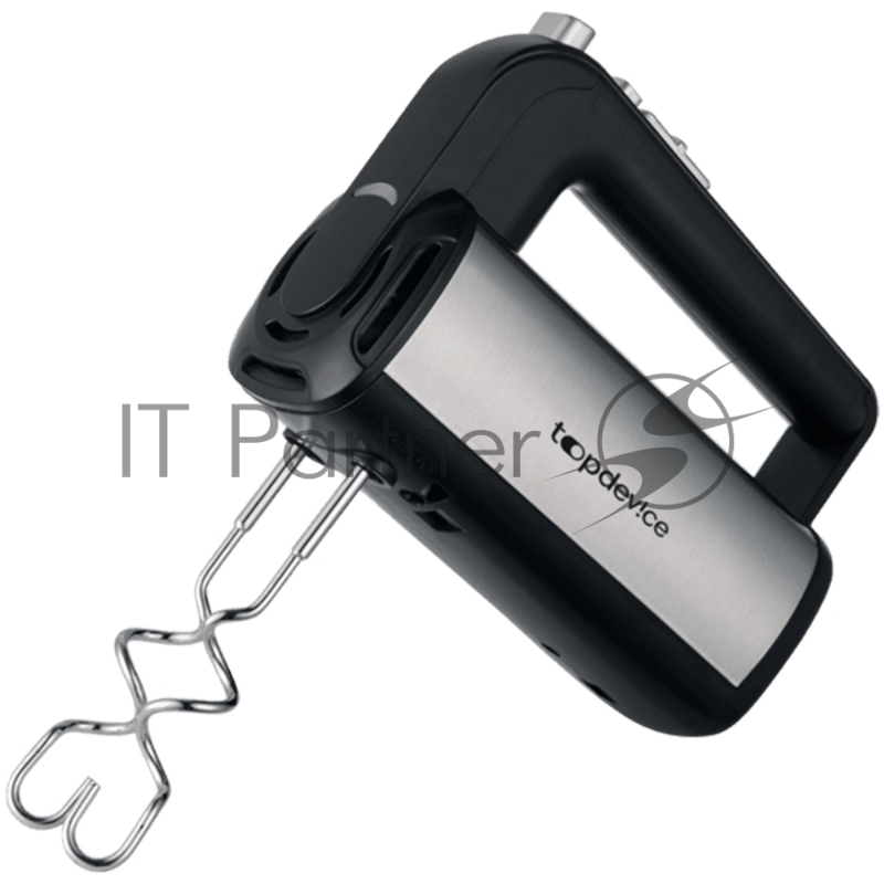 Topdevice Ручной миксер HM1 /350 Вт/Турборежим/ 5 скоростей/1 м/черно-серый