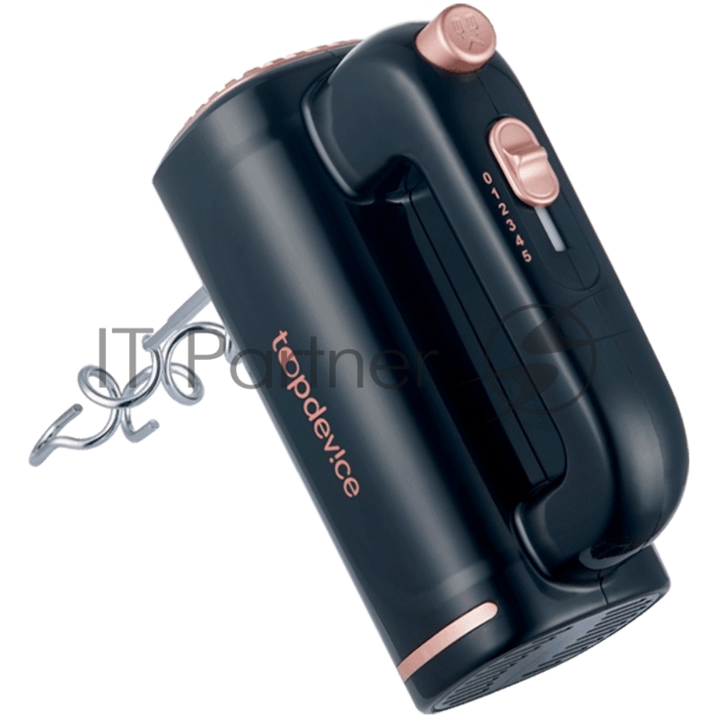 Topdevice Ручной миксер HM3 /300 Вт/ 5 скоростей/1 м/черно-золотистый