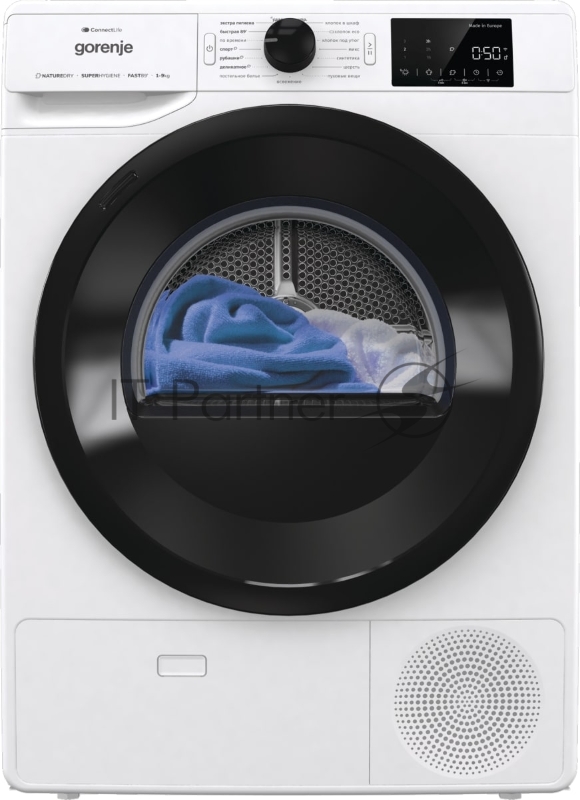 Сушильная машина Gorenje DPNE92GNLWIFI/C кл.энер.:A++ макс.загр.:9кг белый