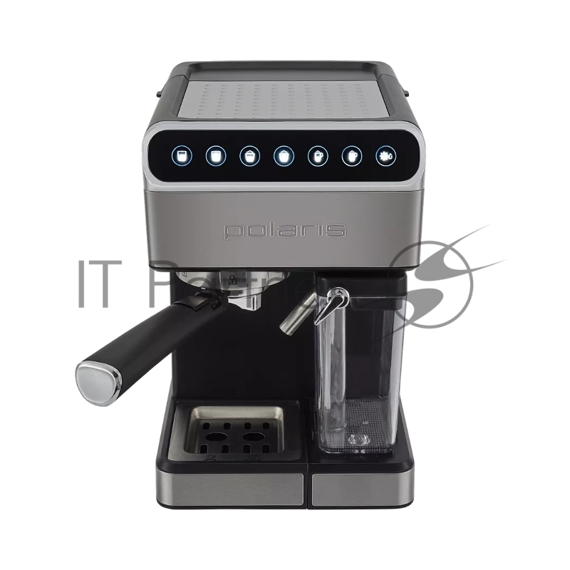 Кофеварка Polaris PCM 1535E, рожковая, черный / серебристый