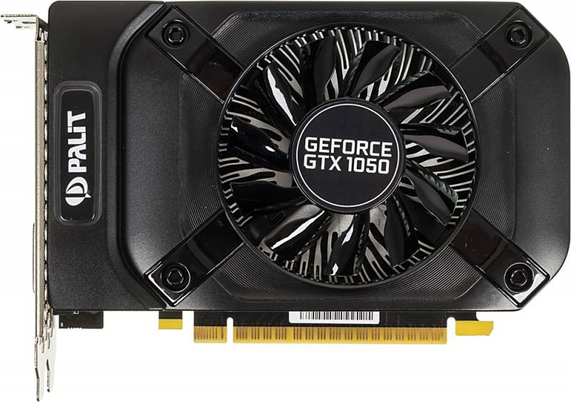 Видеокарта Palit GeForce GTX 1050 StormX 2ГБ (GeForce GTX 1050, DDR5, DVI, HDMI, DP) (PCI-E)