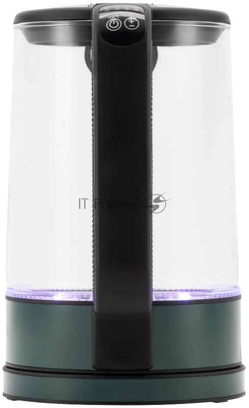 Чайник электрический Hyundai HYK-S4805 1.7л. 2200Вт темно-зеленый корпус: стекло/пластик